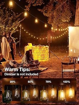 addlon 150 FT (3x50FT) Outdoor String Lights,Waterproof Patio Lights UL Listed with 45+3 Shatterp... | Amazon (US)