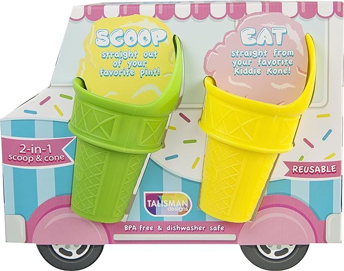Talisman Designs Pink, Blue, Green & Yellow | Set of 4 | Mini Ice Cones | Stand Upright, Cream, F... | Amazon (US)