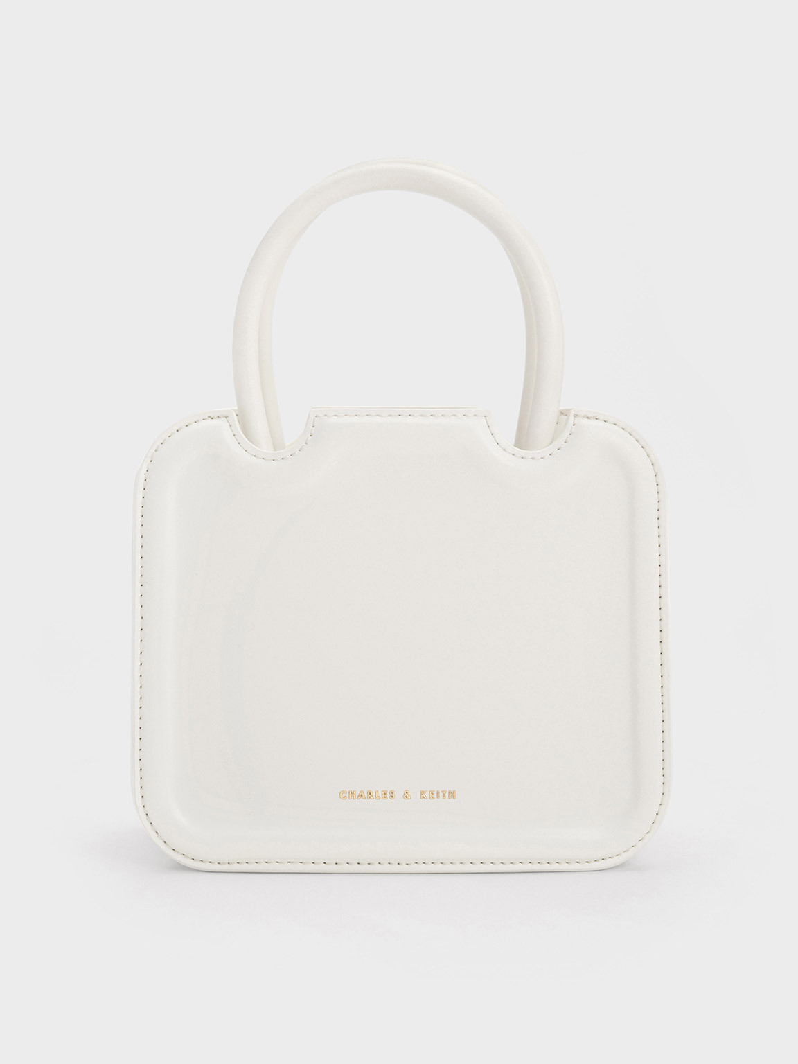 White Perline Sculptural Top Handle Bag | CHARLES & KEITH | Charles & Keith US