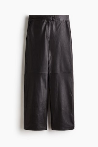 H & M - Straight leather trousers - Brown | H&M (UK, MY, IN, SG, PH, TW, HK)