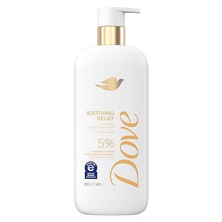 Dove Fragrance Free Body Wash Soothing Relief Moisturizes eczema-prone skin 5% nourishing serum w... | Amazon (US)