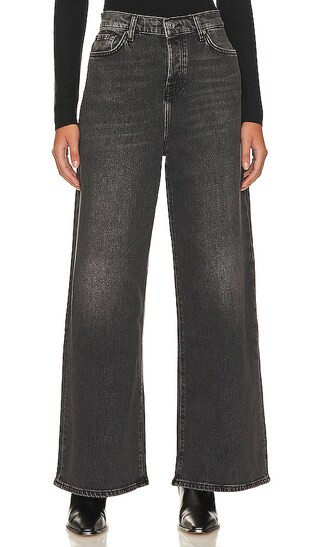 7 For All Mankind Zoey High Waist Wide Leg in Black. - size 34 | Revolve Clothing (Global)