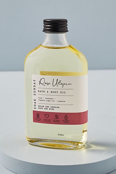 Soak Sunday Rose Utopia Botanical Bath Oil | Anthropologie (UK)