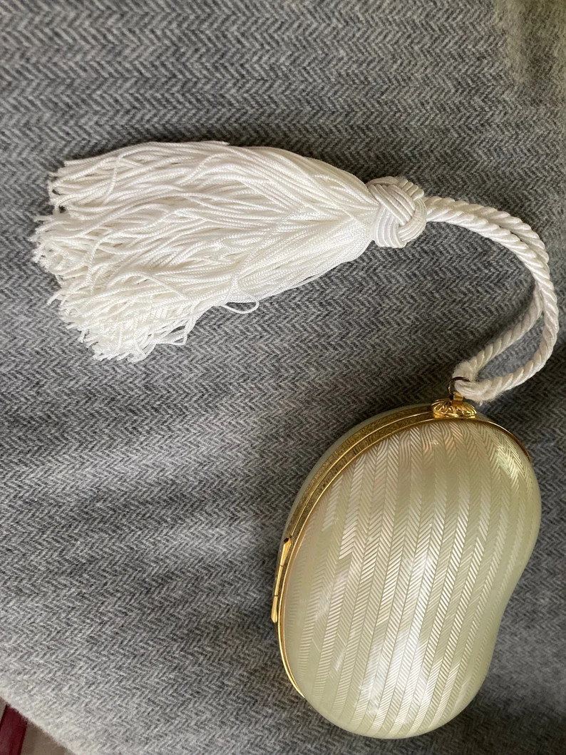 Saks 5th Avenue Mother-of-pearl LUCITE MINAUDIERE EVENING Bag W Tassel Vintage Made in Italy - Et... | Etsy (US)