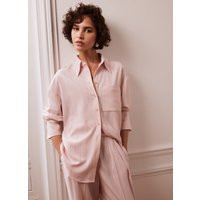 Pink Pinstripe Oversized Shirt | Mint Velvet