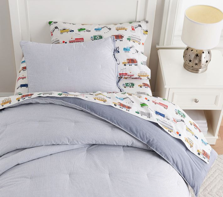 Chambray Reversible Standard Sham | Pottery Barn Kids