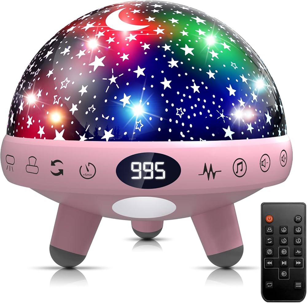 YACHANCE Baby Night Light Star Projector Night Light projector for Kids Room with Sound Machine W... | Amazon (US)