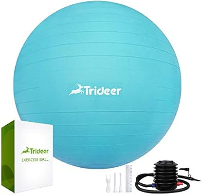 Trideer Exercise Ball (45-85cm) Extra Thick Yoga Ball Chair, Anti-Burst Heavy Duty Stability Ball... | Amazon (US)