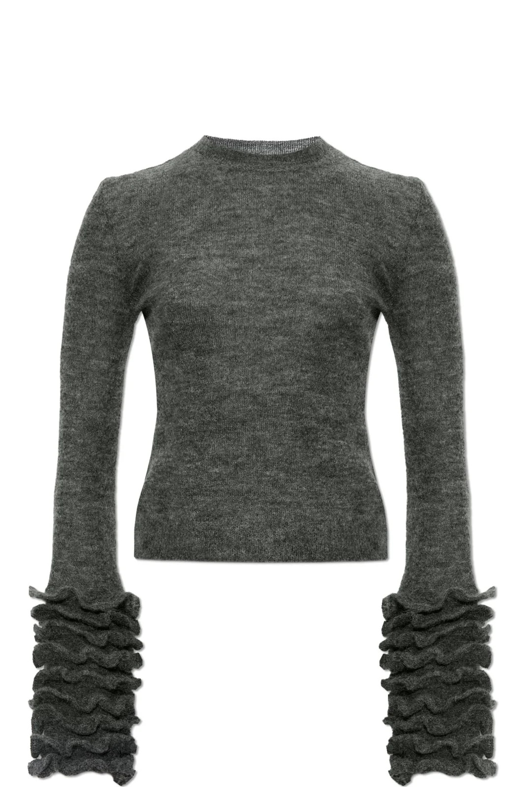 Alaïa Ruffled Cuff Knitted Jumper | Cettire Global