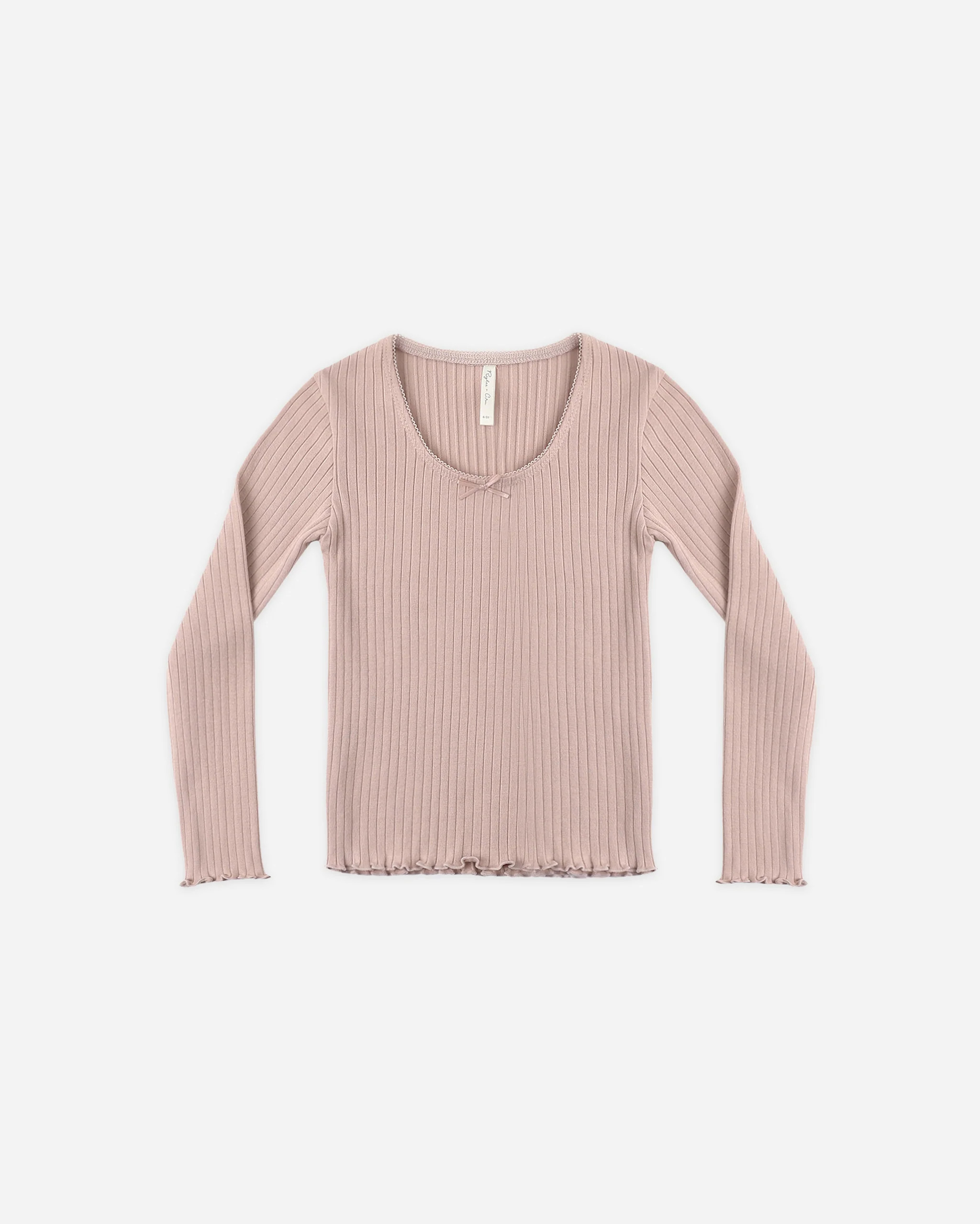 Ribbed Long Sleeve Rosewood | Rylee + Cru