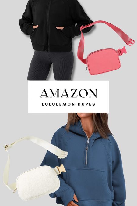 Lululemon dupes, Amazon finds, dupes, lululemon, belt bag, scuba hoodie 

#LTKunder100 #LTKunder50 #LTKstyletip