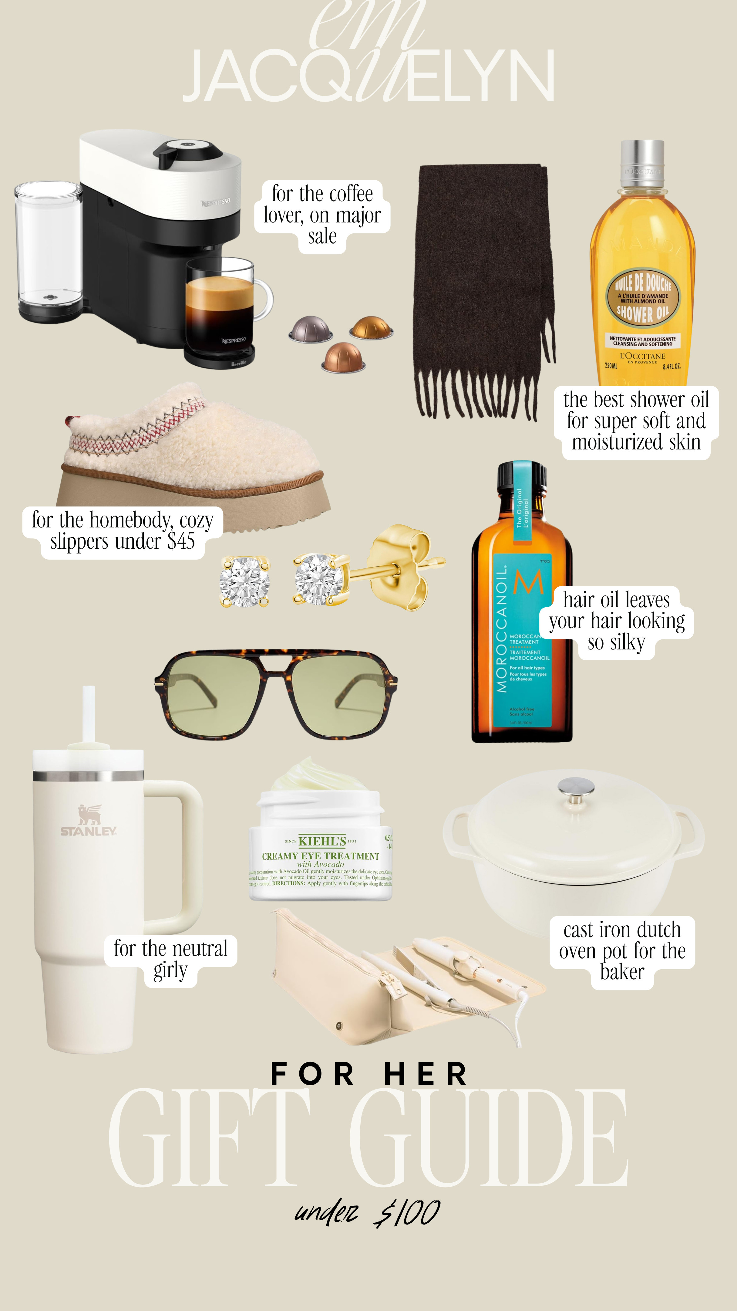 gift guide for her under $100! so many great gift options for anyone on your list!

gift guide, for her, holiday gifts, under $100 

 #LTKGiftGuide #LTKHoliday