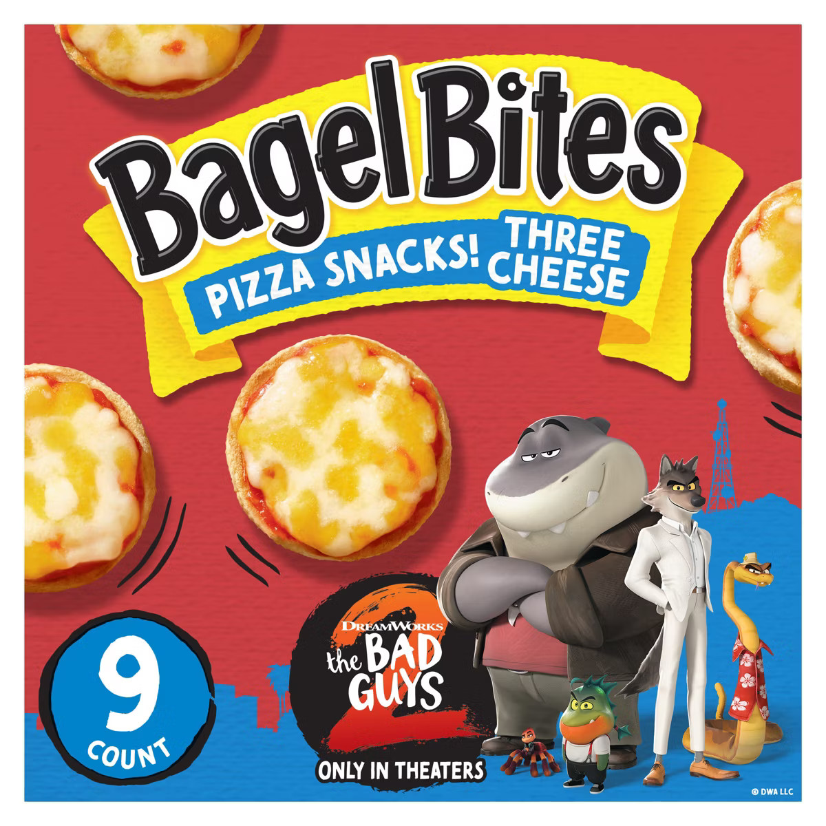 Bagel Bites Three Cheese Mini Pizza Bagel Frozen Snacks - 7oz/9ct | Target