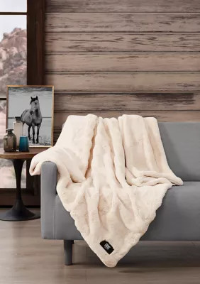 Frye Solid Faux Fur Throw, Grey, 50 x 60 | Belk