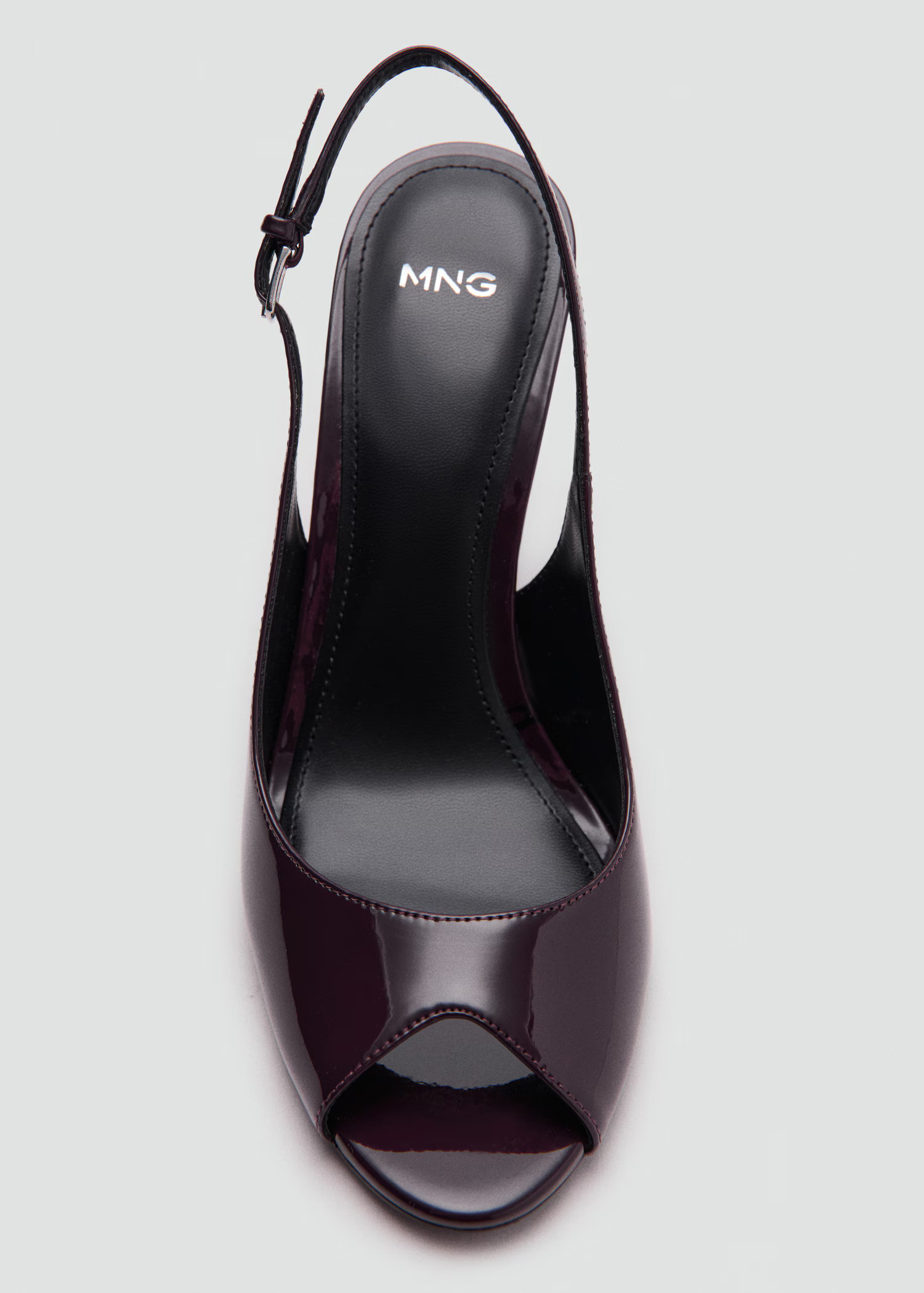 Patent leather peep-toe stiletto shoes - Women | MANGO USA | Mango (US/MX/AU)