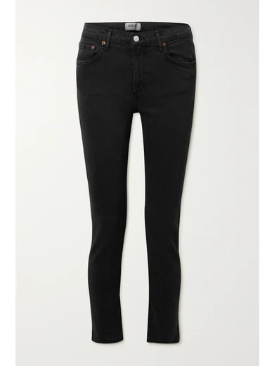 AGOLDE - Net Sustain Toni Mid-rise Straight-leg Jeans - Black | NET-A-PORTER (US)