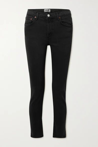 AGOLDE - Net Sustain Toni Mid-rise Straight-leg Jeans - Black | NET-A-PORTER (US)