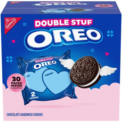 Oreo Valentine's Day Double Stuf Chocolate Sandwich Cookies - 30.6oz/30ct | Target