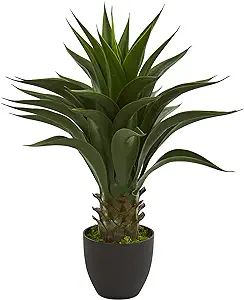 Nearly Natural 28” Agave Artificial Plant, Green | Amazon (US)