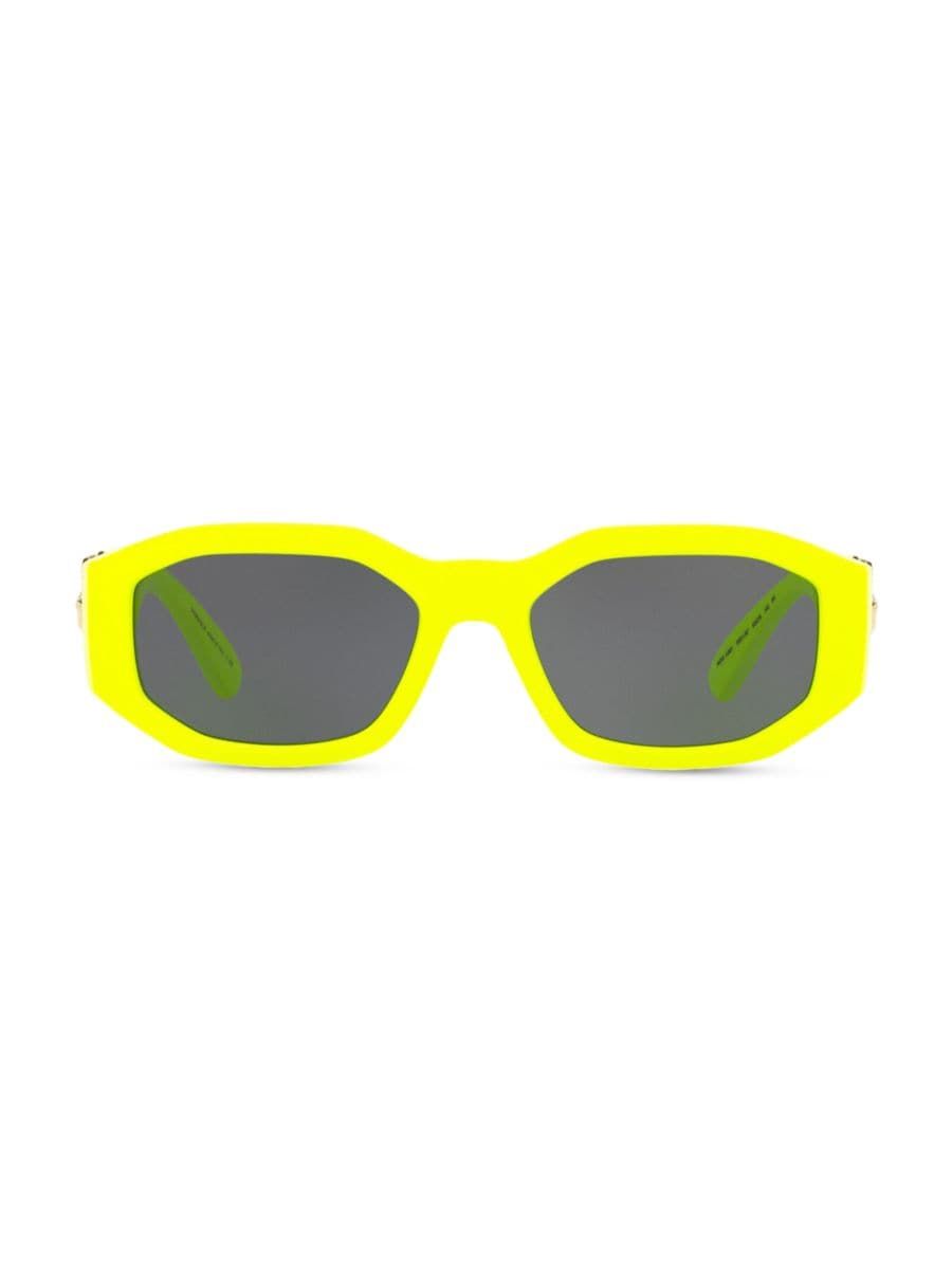 53MM Medusa Detail Oval Sunglasses | Saks Fifth Avenue
