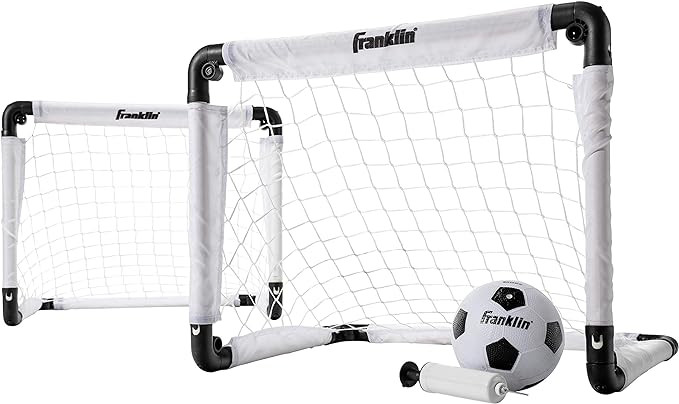Franklin Sports Kids Mini Soccer Goal Set - Backyard/Indoor Mini Net and Ball with Pump - 22" x 1... | Amazon (US)