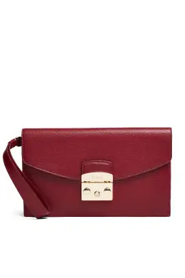 Red Metropolis Envelope Clutch | Rent the Runway