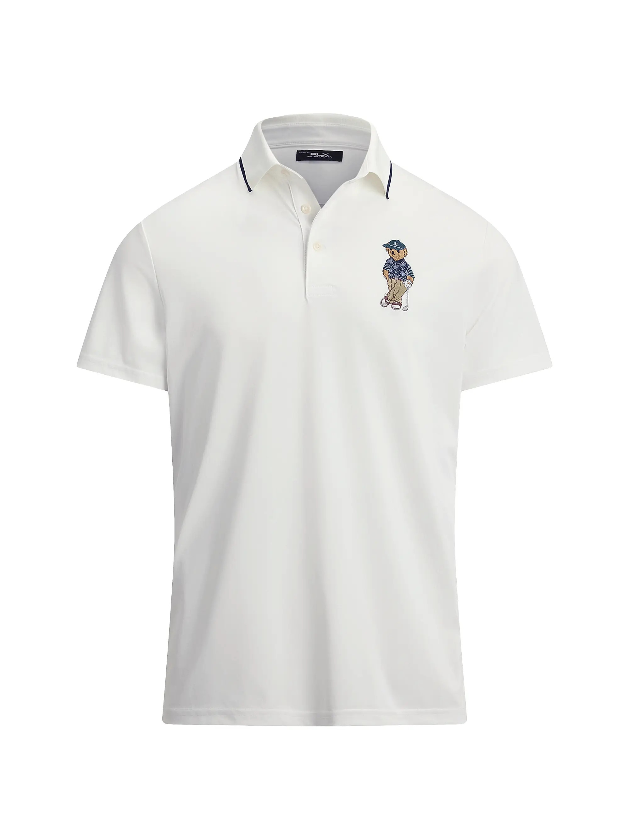 RLX Ralph Lauren Polo Bear Airtech Pique Knit Polo Shirt | Saks Fifth Avenue | Saks Fifth Avenue