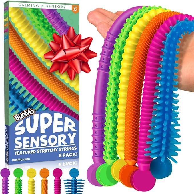 BUNMO Stocking Stuffers for Kids - Stretchy Sensory Strings - Stimulating & Addictive Sensory Toy... | Amazon (US)