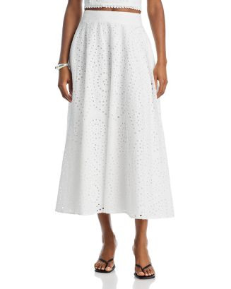 AQUA Eyelet Skirt - Exclusive | Bloomingdale's Women | Bloomingdale's (US)