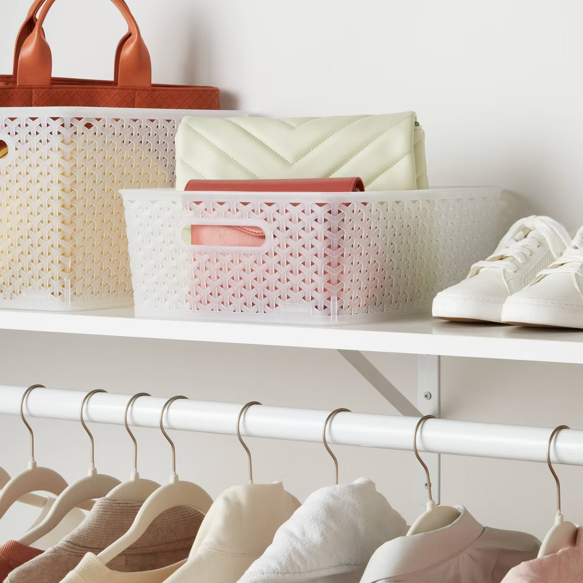 Y-Weave Medium Decorative Storage Basket Translucent - Brightroom™ | Target