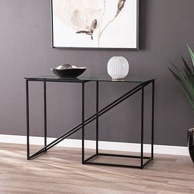 Platan Contemporary Console Table Black - Aiden Lane | Target