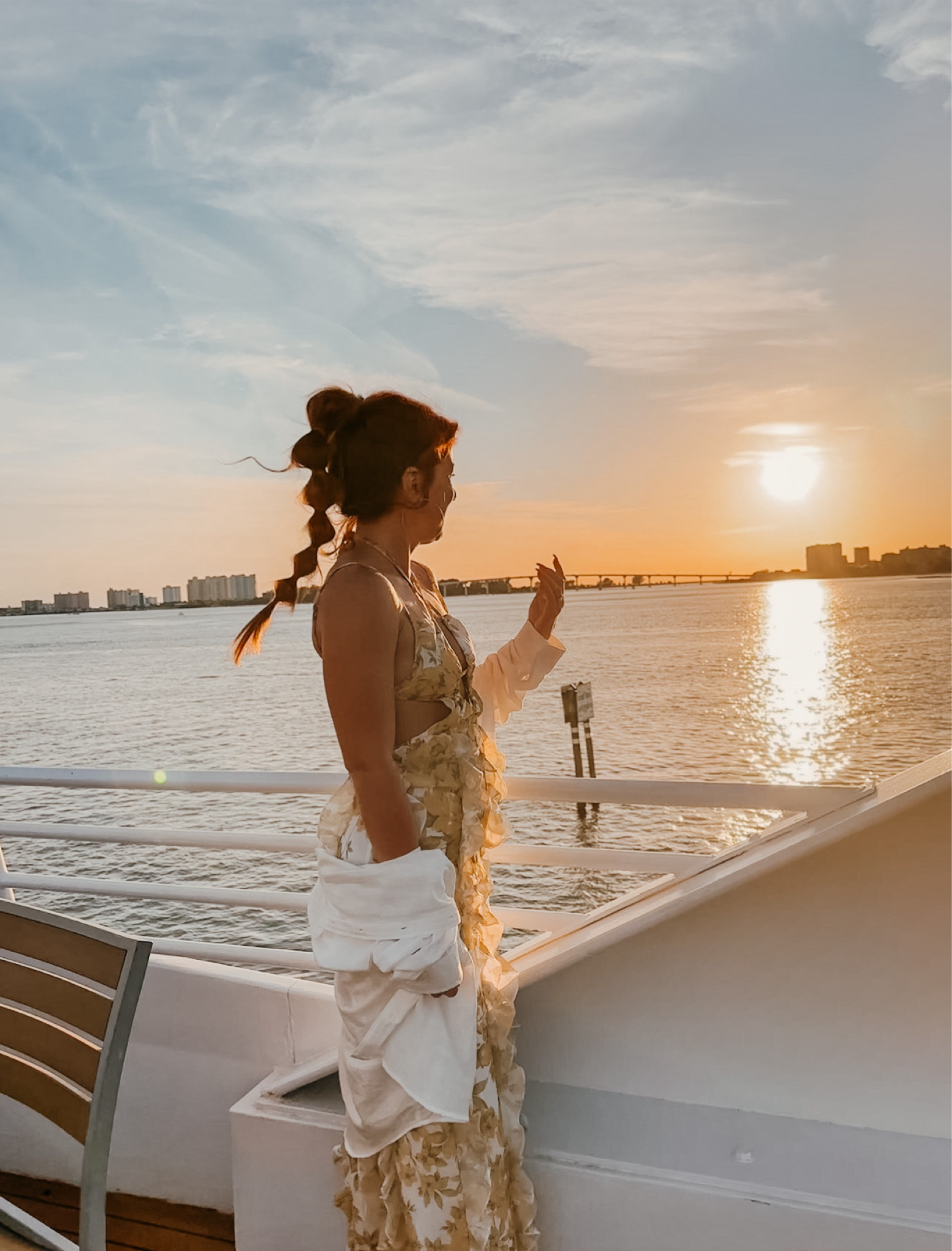 chinese dress ladies Leslie Amon Sunset Flow Sunrise Embellished Maxi Dress main image 0
