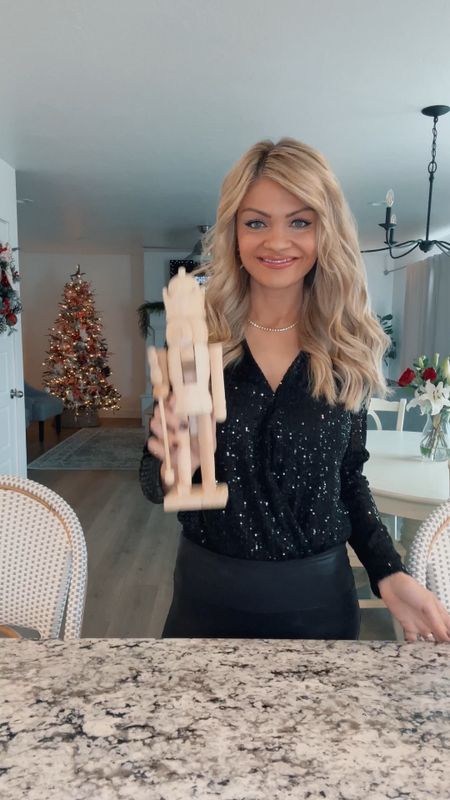 Easy Christmas Decor DIY 🎄 wooden nutcrackers from Amazon with some spray paint - rub n buff. Also linked my holiday style Nordstrom sequin top!

#LTKHoliday #LTKhome #LTKunder50