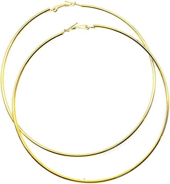 Hypoallergenic Extra Large Basketball Hoop Earrings for Women Men - Big Thin Hoop Earrings | Amazon (US)
