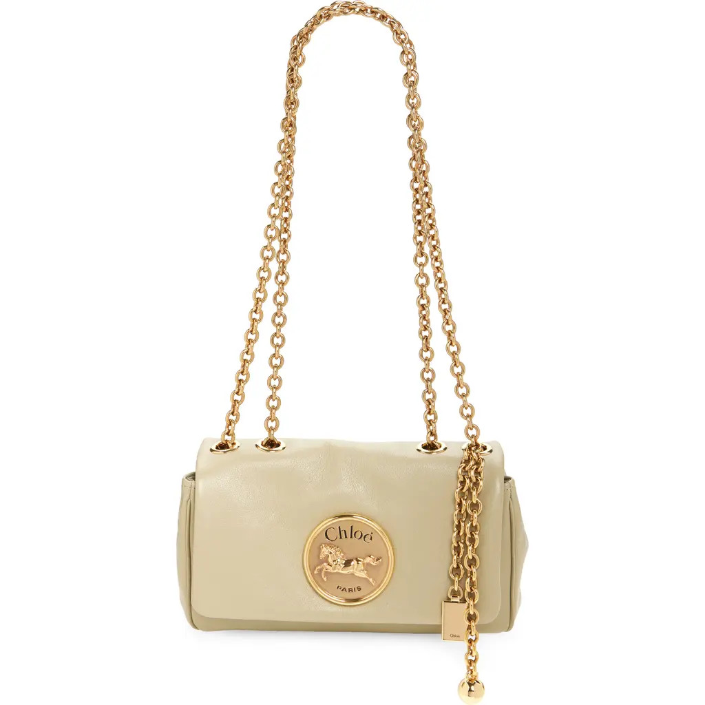 Chloé Heritage Leather Shoulder Bag in Smoky Beige at Nordstrom | Nordstrom