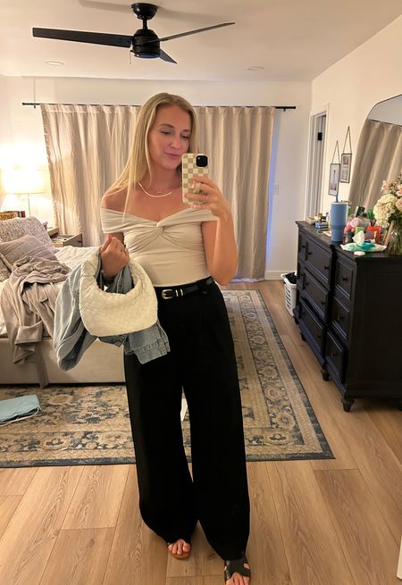 Date night ♥️ these trousers are flattering, comfy, and what I reach for when I want to rise above jeans lol

#LTKStyleTip