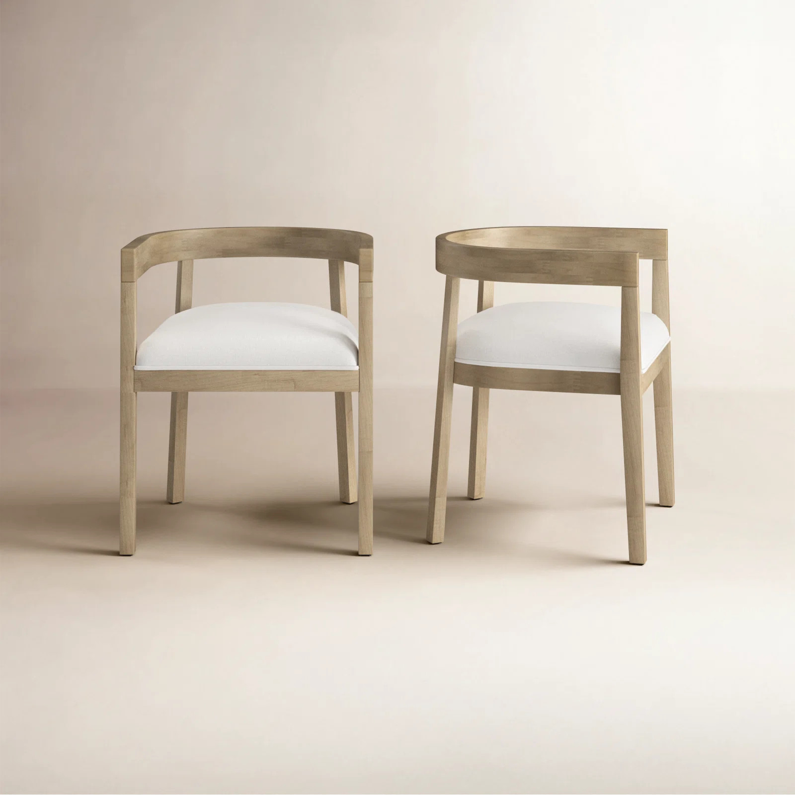 Daney Peony Fabric and Rubberwood Dining Chairs (Set of 2) | Wayfair North America