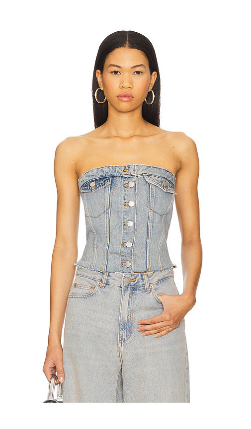 Dr. Denim Carli Denim Tube Top in Blue. Size M. Also in XS, L. | Revolve Clothing (Global)