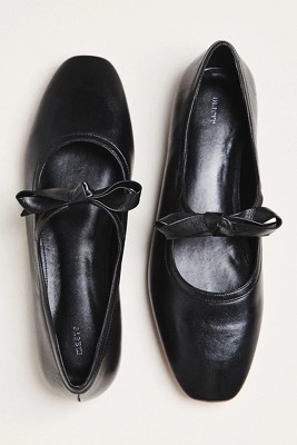 Maeve Knotted Bow Mary Jane Flats | Anthropologie (US)