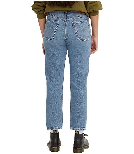 Women's 501 High Rise Straight Leg Cropped Jeans - Light Indigo | Mark's - Lequipeur