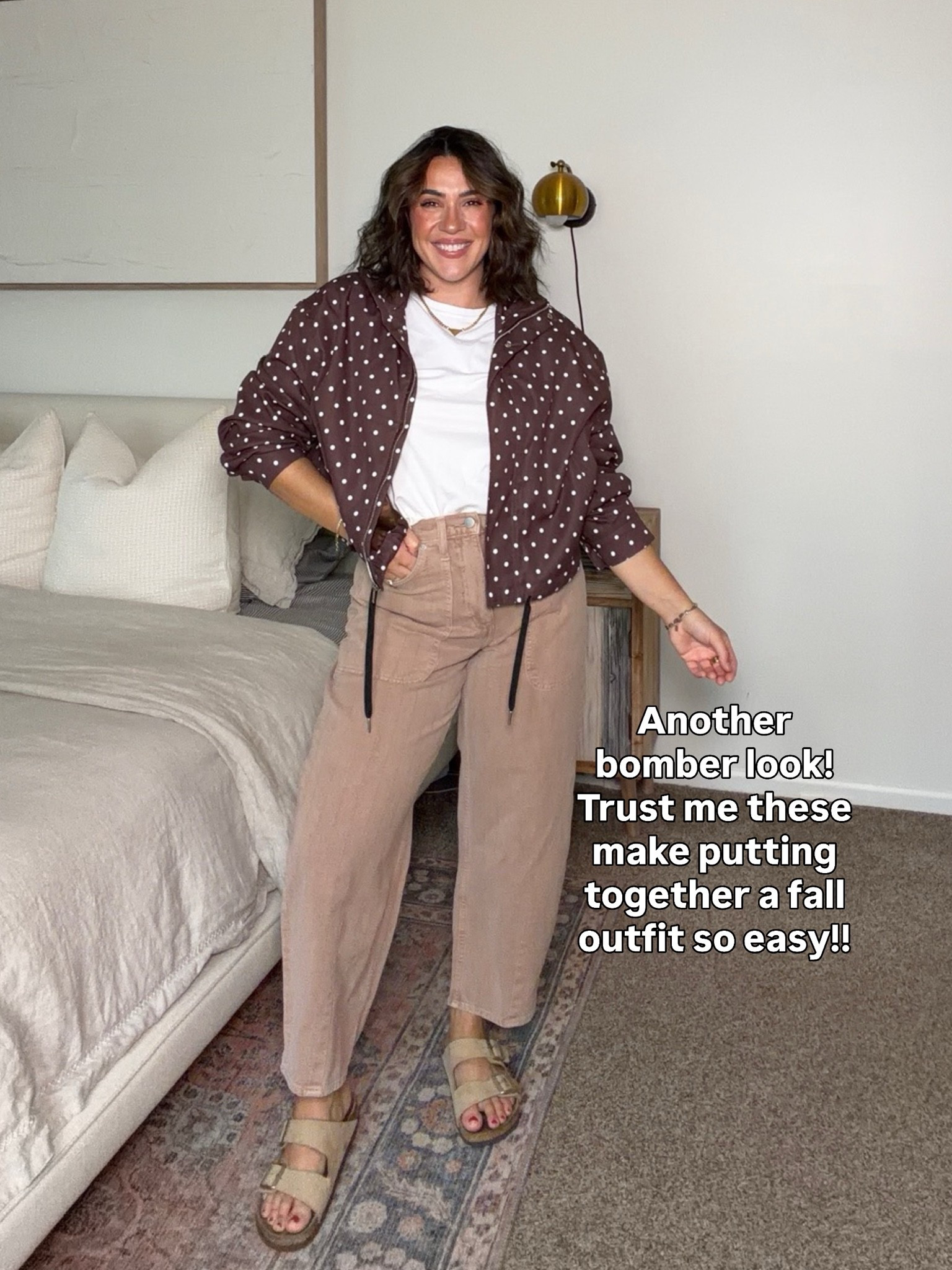 Comfy casual bomber jacket fall outfit! Pants are target in stock in some sizes! Size 10 for me

#LTKSeasonal #LTKMidsize #LTKootd
