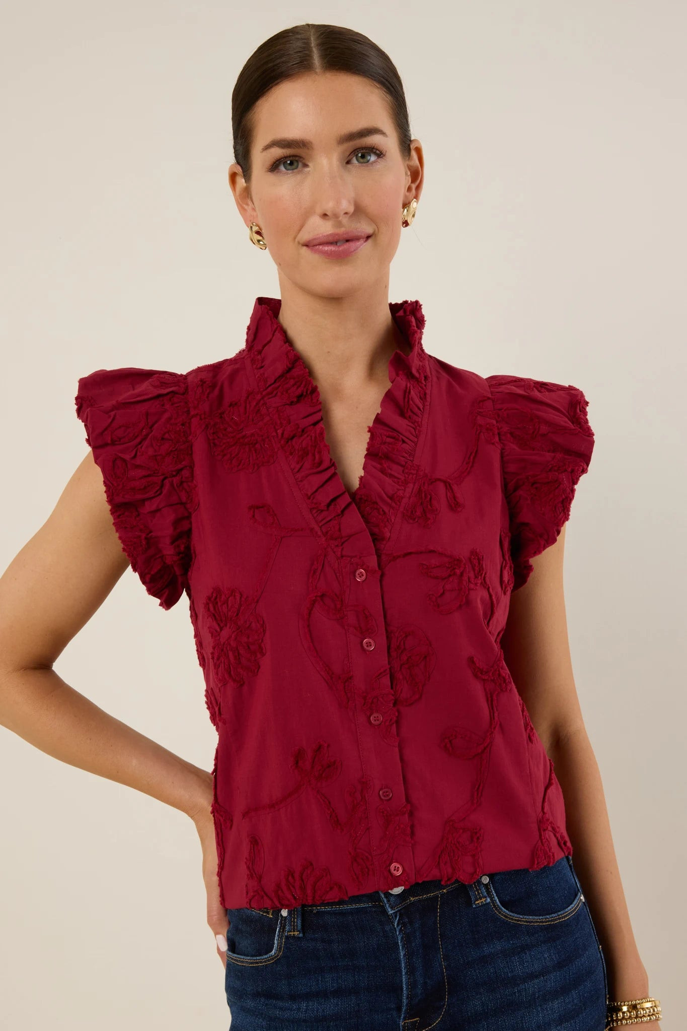 Sandra Top- Maroon | Avara