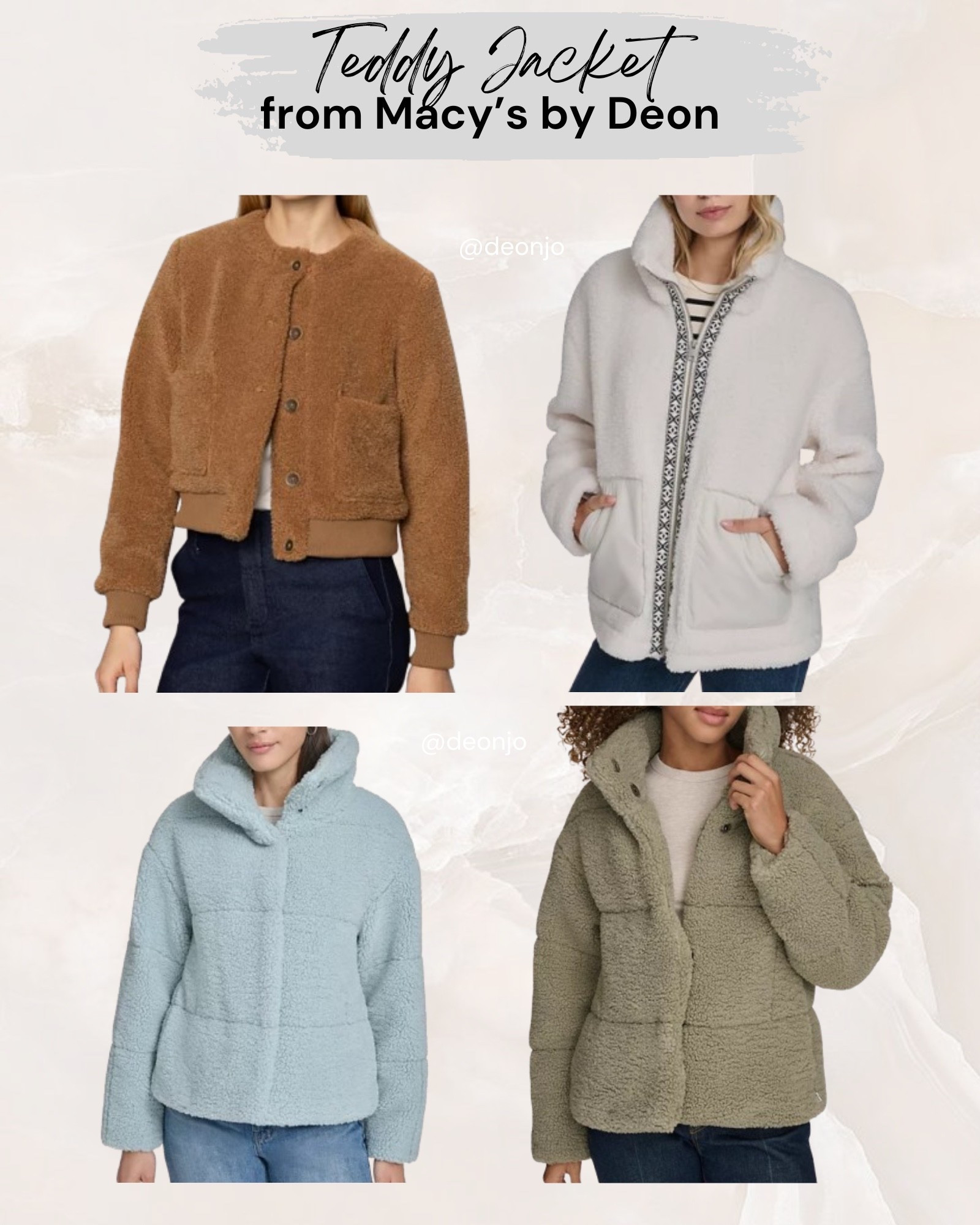 Style and comfortability in one?  Check out these teddy jackets from Macy’s

#LTKSaleAlert #LTKStyleTip #LTKSeasonal
