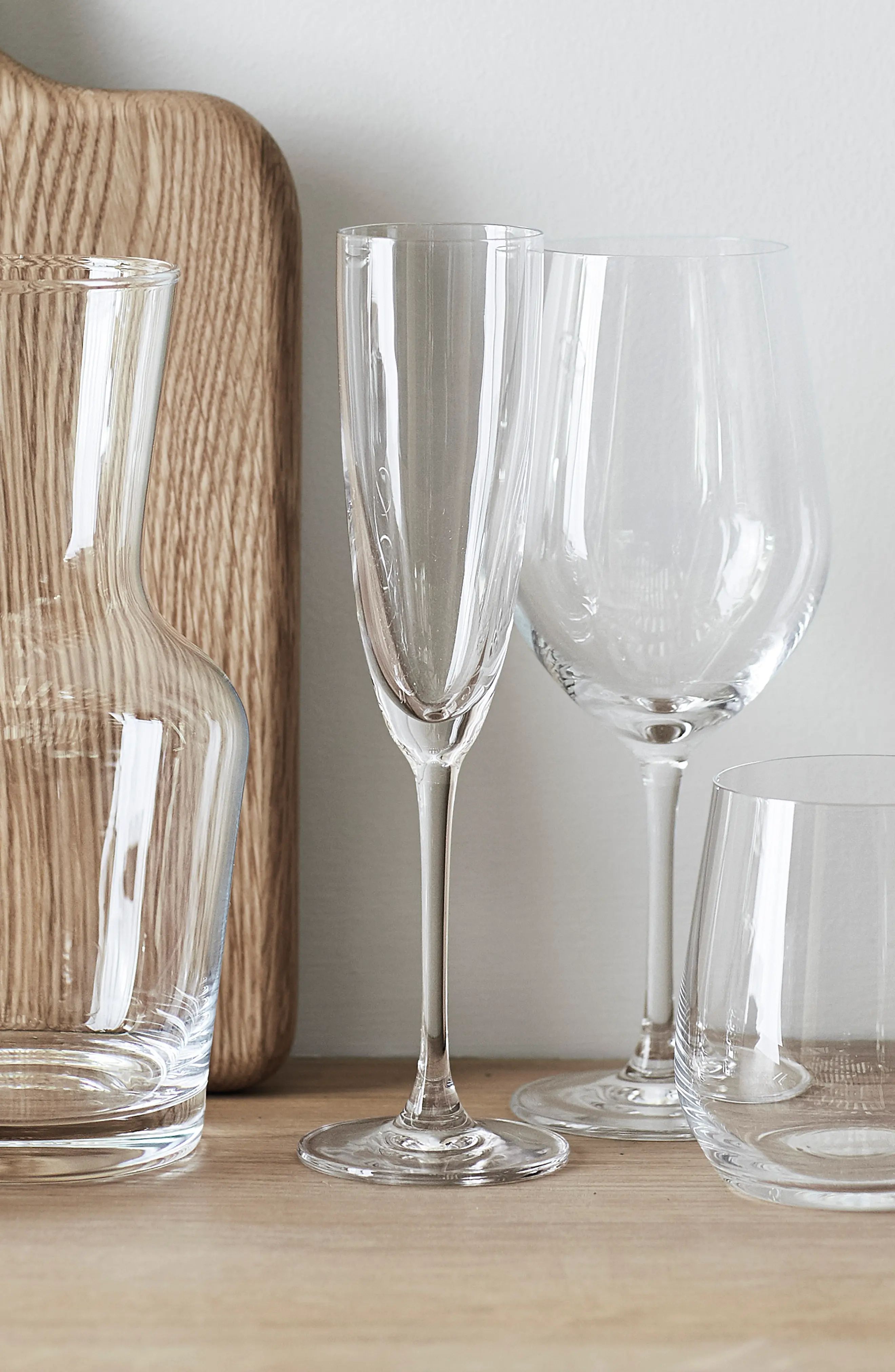 The White Company Belgravia Set of 4 Champagne Glasses in Clear at Nordstrom | Nordstrom