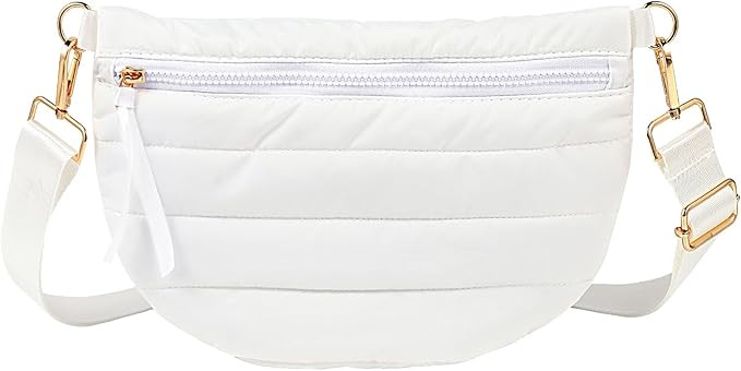Quilted Puffer Belt Bag Puffy Sling Bag Fanny Pack Puffer Crossbody Bags Chest Belt Bum Waist Bag... | Amazon (US)