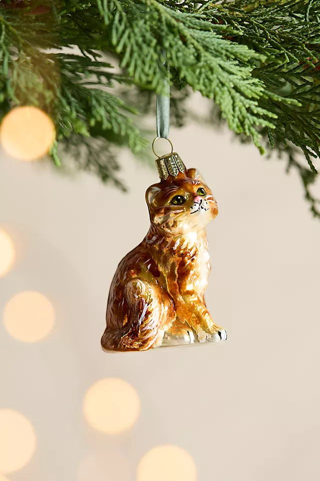 Cat Glass Ornament | Anthropologie (US)