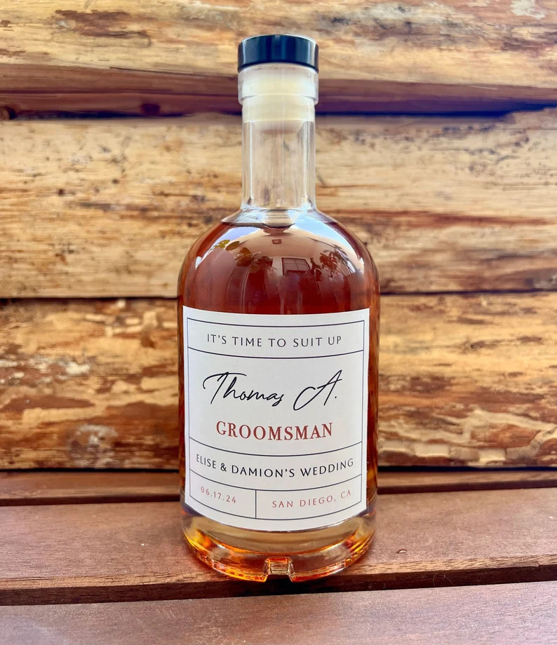 Custom Groomsman Whiskey Label: Groomsmen Proposal Gift - Etsy | Etsy (US)