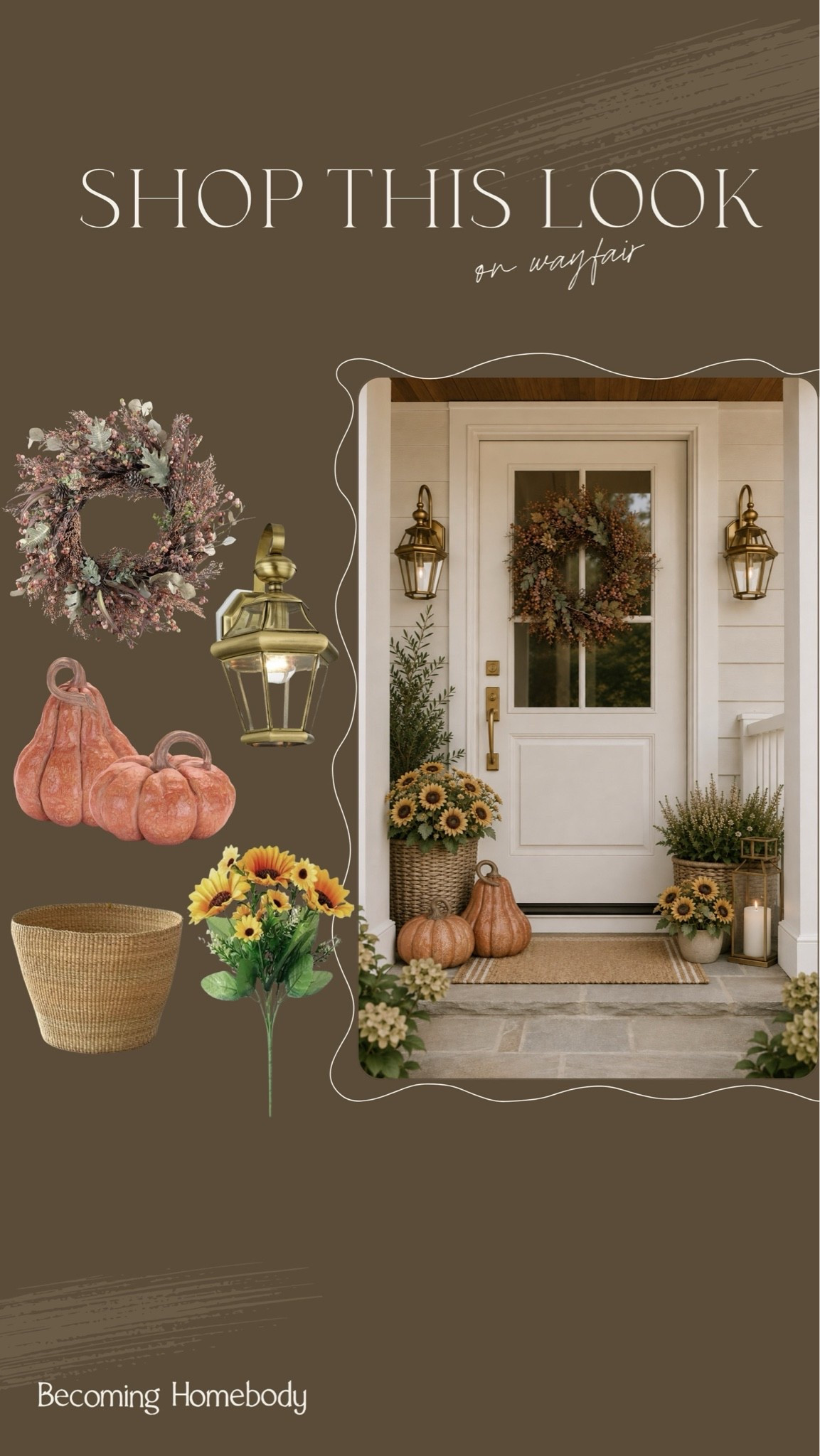 Shop this seasonal, fall front porch on @Wayfair 🍂 I’m soaking up summertime, but I can’t help but love the fall decor I’m already seeing. This front porch inspo was such fun to put together for a classic, organic, neutral home.

#LTKHome #LTKSeasonal