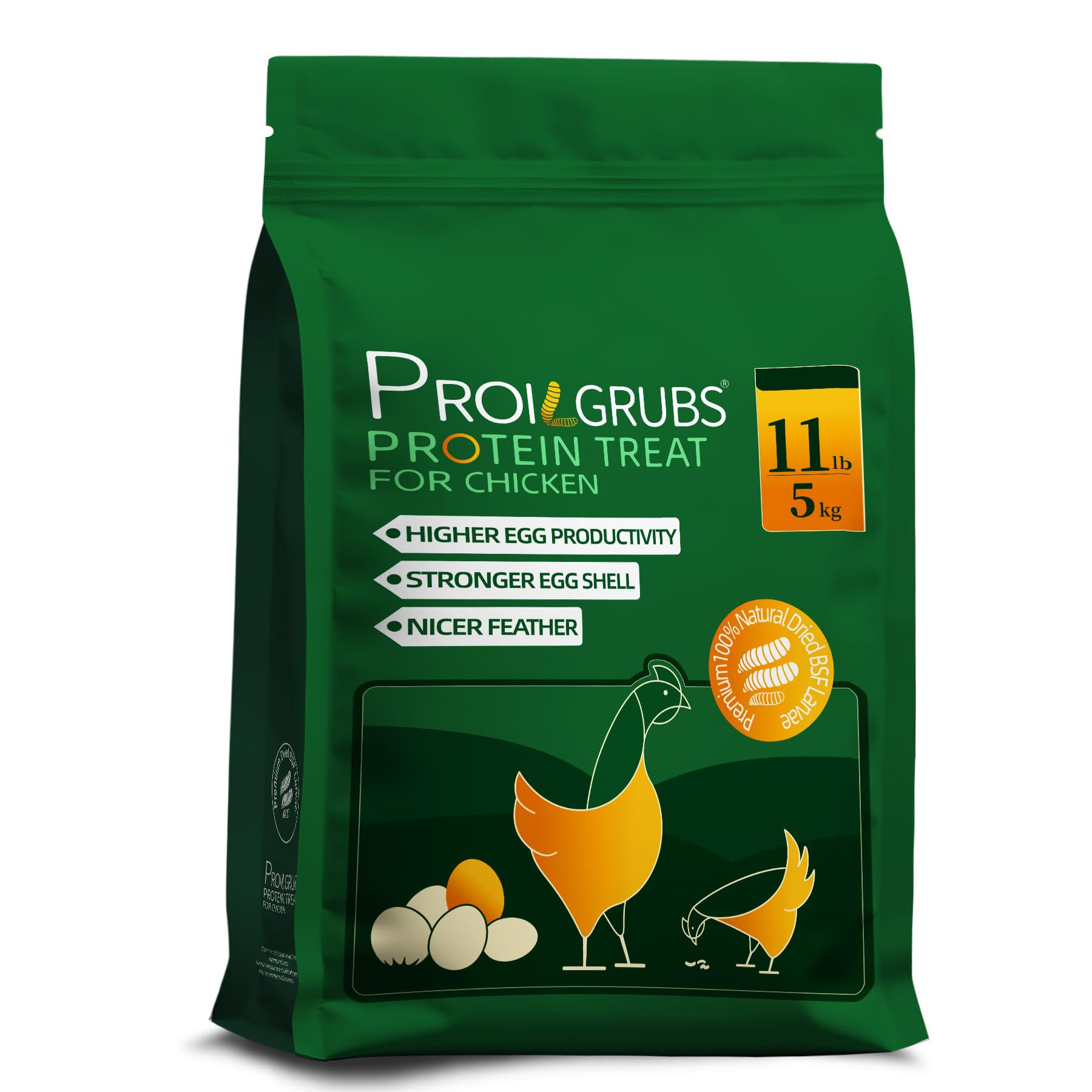 PROILGRUBS 11 LBS Protein Treat for Chickens All Natural Dried Black Soldier Fly Larvae Treats, D... | Amazon (US)
