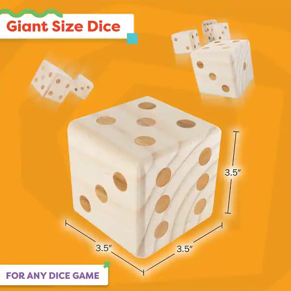 Hey! Play! Giant Wooden Yard Dice Outdoor Lawn Game - Natural Wood - 3.5" Cube - Bed Bath & Beyon... | Bed Bath & Beyond